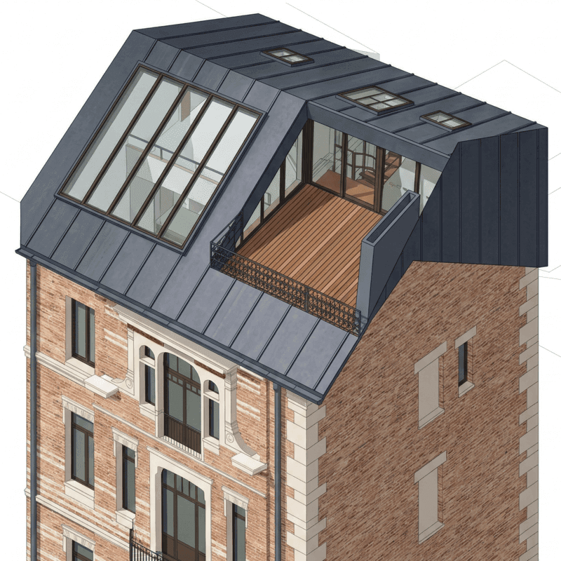 Image d'exemple d'un service de rénovation de toiture